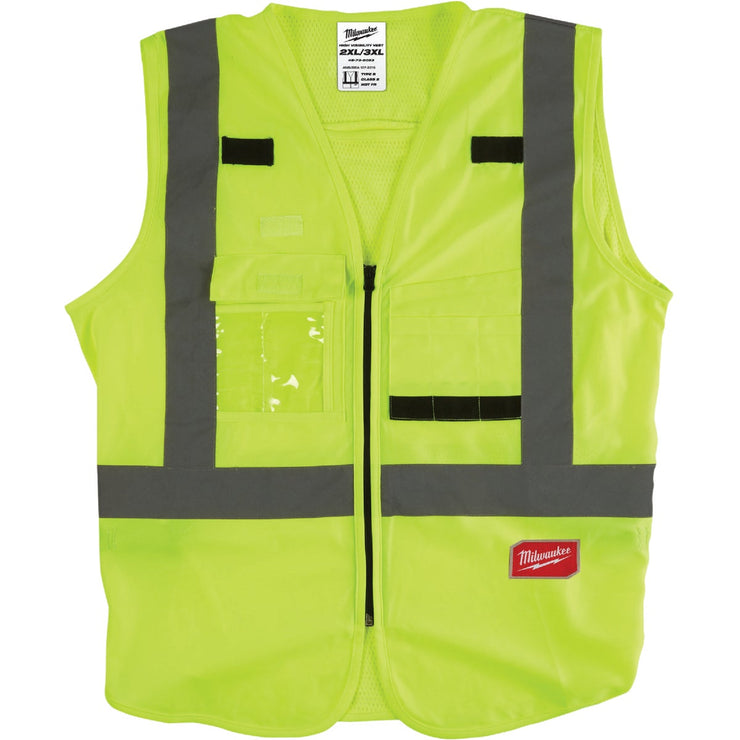 Milwaukee ANSI Class 2 Hi Vis Yellow Safety Vest 2XL/3XL