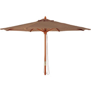 Outdoor Expressions 9 Ft. Pulley Brown Market Patio Umbrella with Chrome Plated Hardware