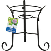 Alpine 9 In. W. x 10 In. H. x 9 In. L. Black Iron Gazing Globe Stand