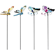 Alpine 36 In. Metal & Glass Assorted Insect Garden Stake Lawn Ornament