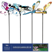 Alpine 36 In. Metal & Glass Assorted Insect Garden Stake Lawn Ornament
