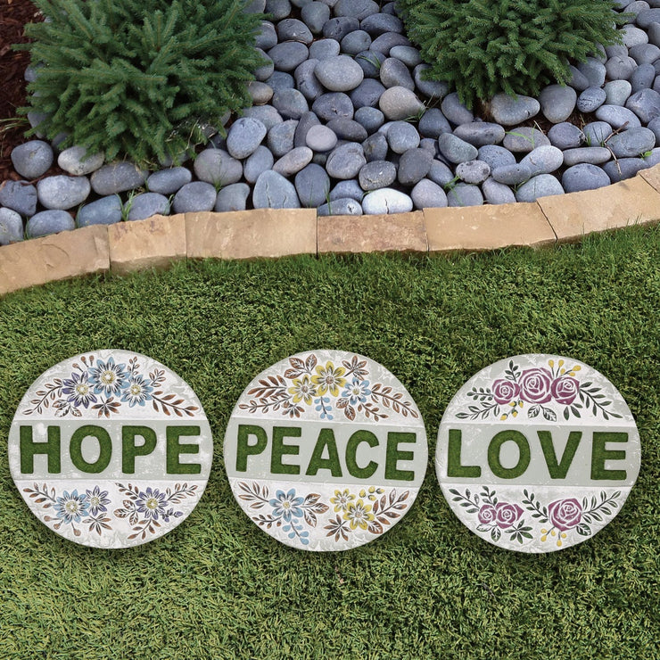Alpine 10 In. Cement Inspirational Stepping Stone