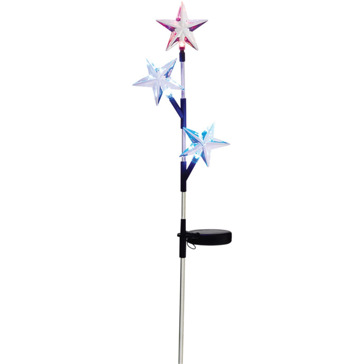 Alpine 34 In. H. Patriotic Solar Stake Light