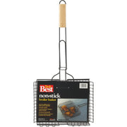 GrillPro Deluxe 9.5 In. W. x 12 In. L. Steel Broiler Grill Basket