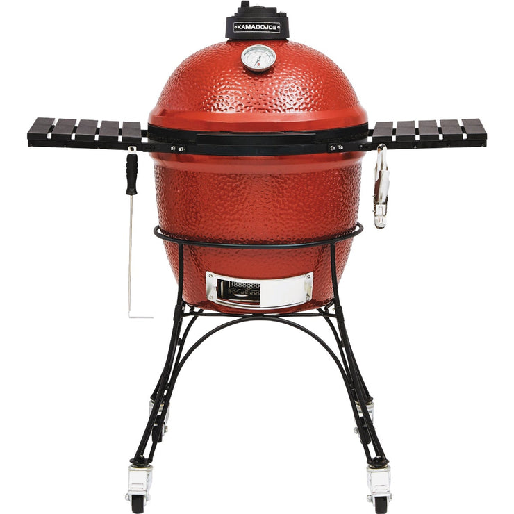 Kamado Joe Classic I 18 In. Blaze Red Ceramic Charcoal Grill