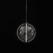 Alpine 7 In. Silver Chasing LED Ball Christmas Ornament