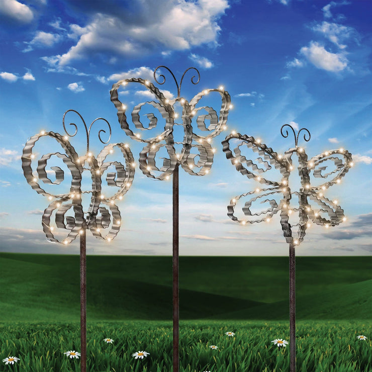 Alpine Metal 33 In. H. Insect Solar Stake Light