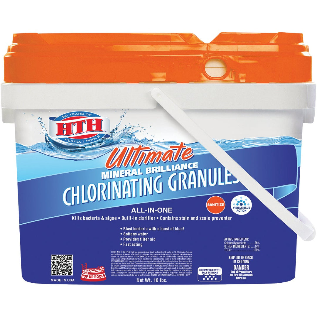 HTH 18 Lb. Ultimate Mineral Brilliance Chlorine Granule – Hemlock