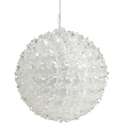 Alpine 8 In. Twinkling Cool White LED Sphere Christmas Ornament