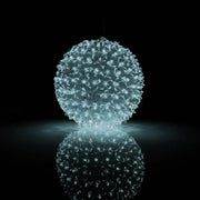 Alpine 8 In. Twinkling Cool White LED Sphere Christmas Ornament