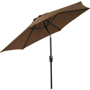 Outdoor Expressions 7.5 Ft. Aluminum Tilt/Crank Brown Patio Umbrella