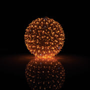 Alpine 8 In. Twinkling Warm White LED Sphere Christmas Ornament