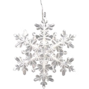 Alpine 1 In. W. x 10 In. H. x 8 In. L. Plastic LED Snowflake Holiday Decoration