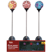Alpine Mosaic Glass Daisy 32 In. H. Solar Stake Light