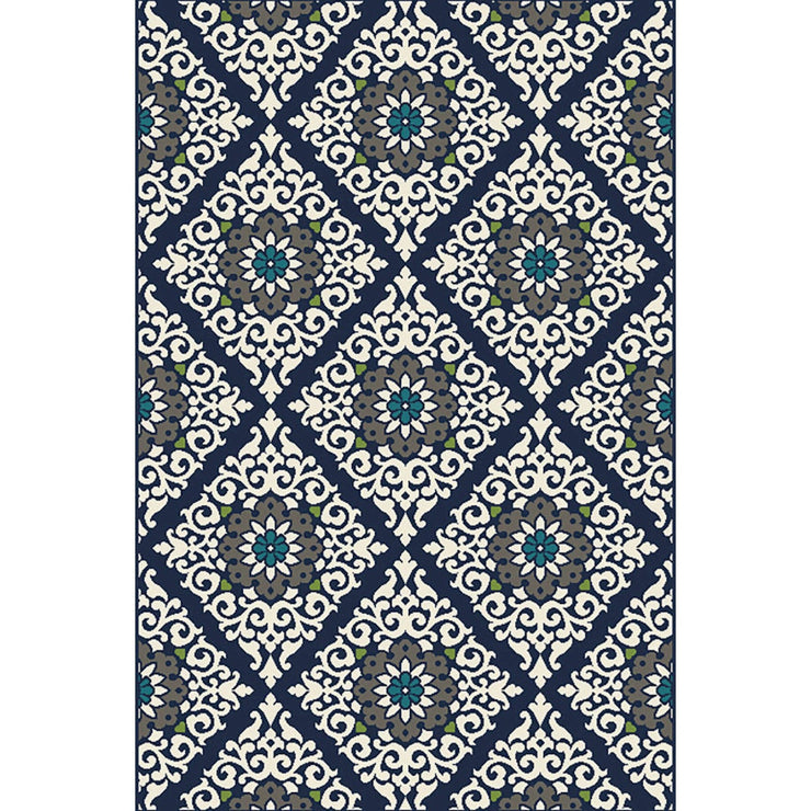 Backyard Bungalow San Miguel 6 Ft. 6 In. x 9 Ft. 6 In. Medallion in Diamond Plush Outdoor Rug