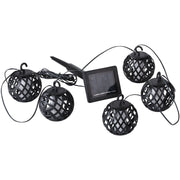 Outdoor Expressions 126 In. 5-Light Solar Flame String Light Set