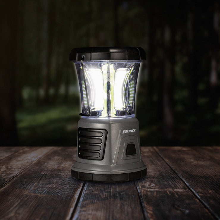 Dorcy Adventure Series Black & Gray Plastic LED Lantern with Red Safety Flasher