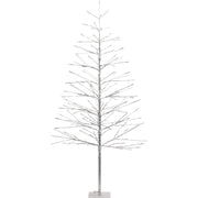 Alpine 60 In. Silver Christmas Tree with Multi-Colored LED Lights