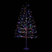 Alpine 60 In. Silver Christmas Tree with Multi-Colored LED Lights