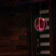 Alpine 13 In. LED 240-Bulb Red Christmas Ball with Chasing LED Lights