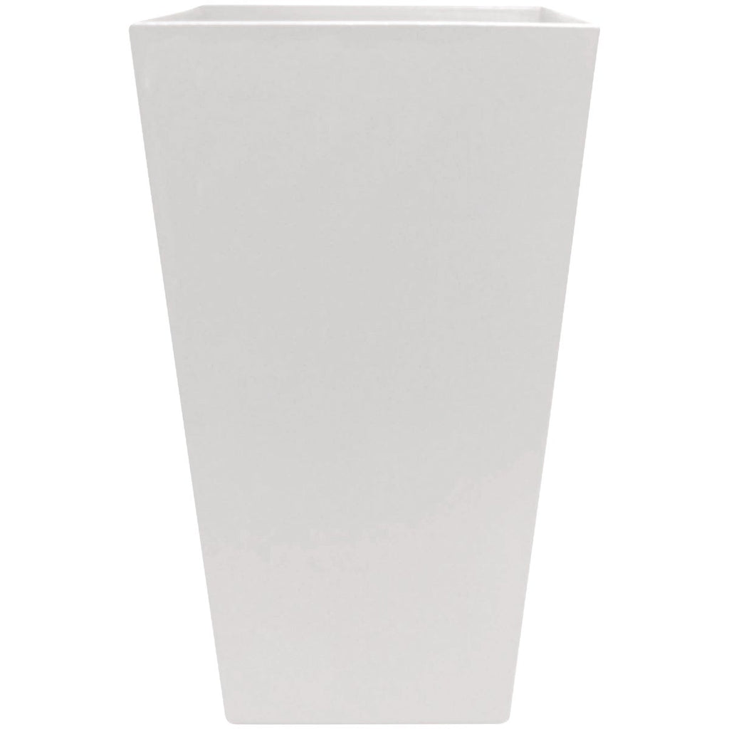 white plastic rectangular planter Bloem Finley 20 In. Tall Square Plastic Casper White Planter – Hemlock  Hardware