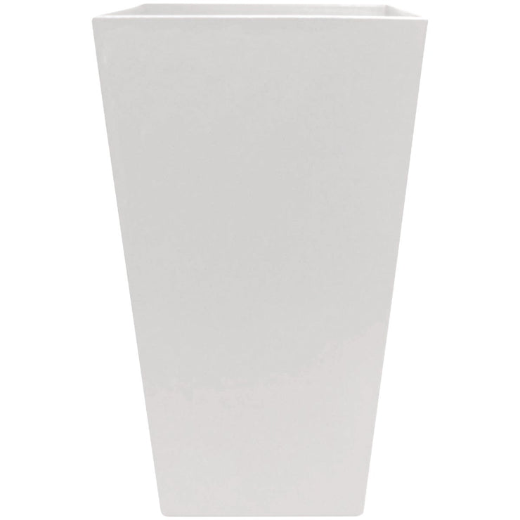 Bloem Finley 20 In. Tall Square Plastic Casper White Planter