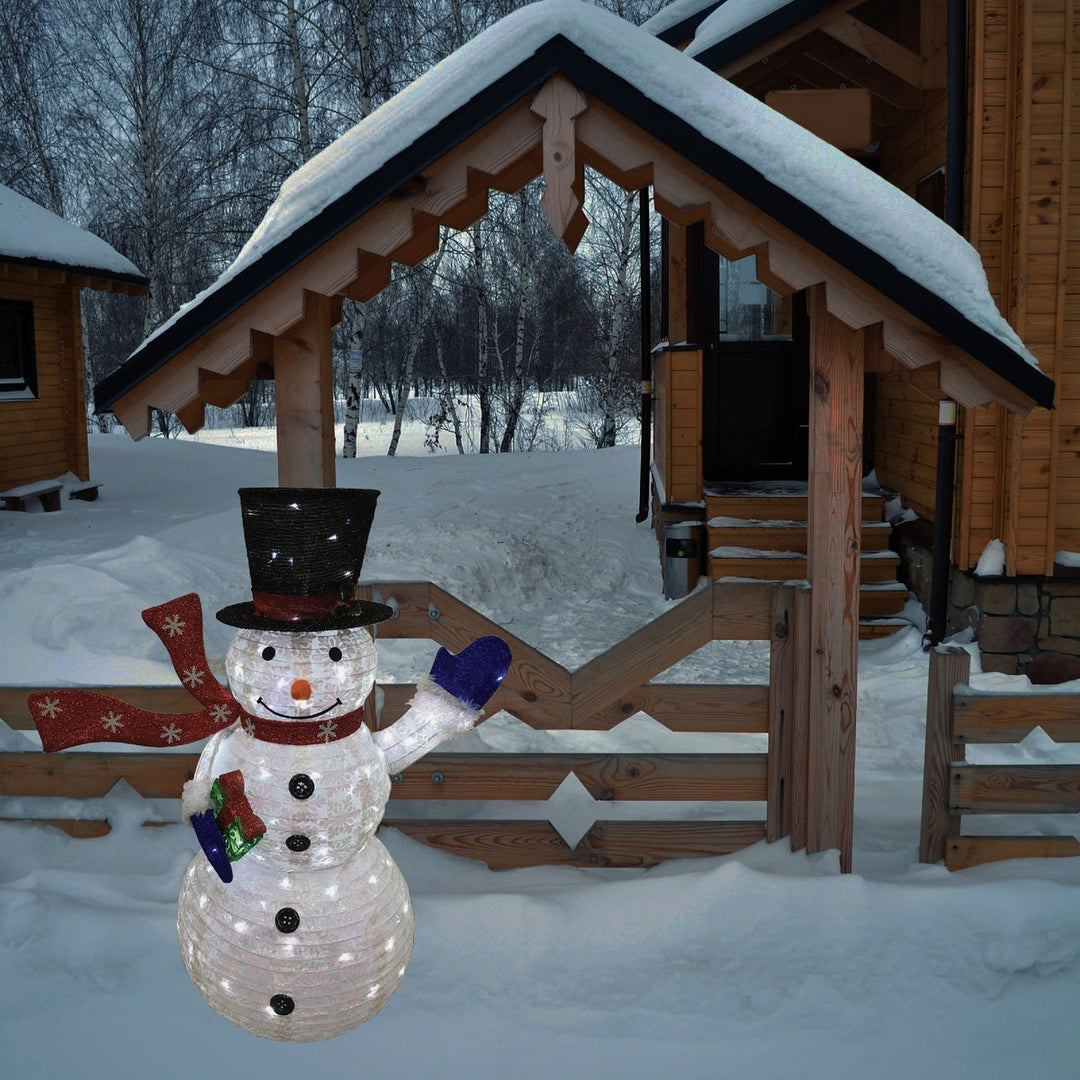 Snow Man - J8474 Alpine 49 In. Cool White Flashing LED Snowman Lighted