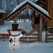 Alpine 49 In. Cool White Flashing LED Snowman Lighted Decoration