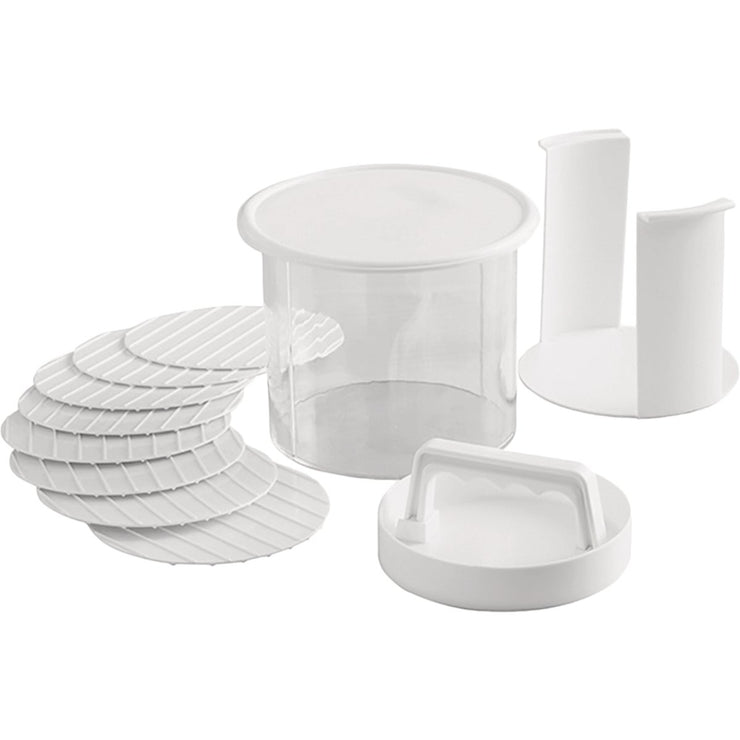 Mr. Bar-B-Q 6 In. Hamburger Press & Storage Container