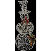 Alpine 71 In. Warm White LED Gold Mesh Snowman Lighted Decoration