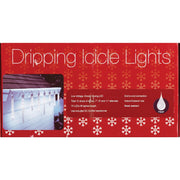 J Hofert Warm White 70-Bulb 7 In./9 In./11 In. LED Drip Icicle Light Set with White Wire
