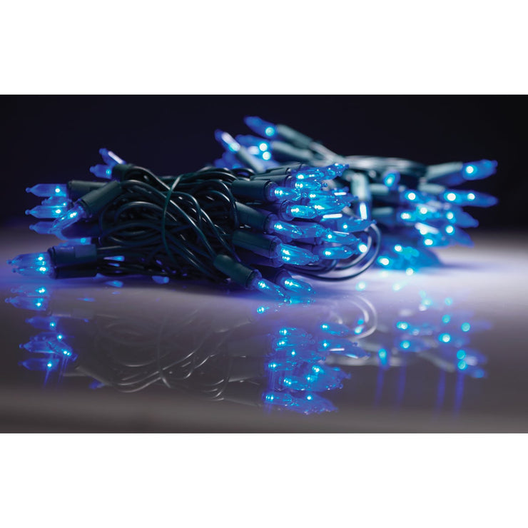 J Hofert Blue 100-Bulb Italian Style LED Light Set