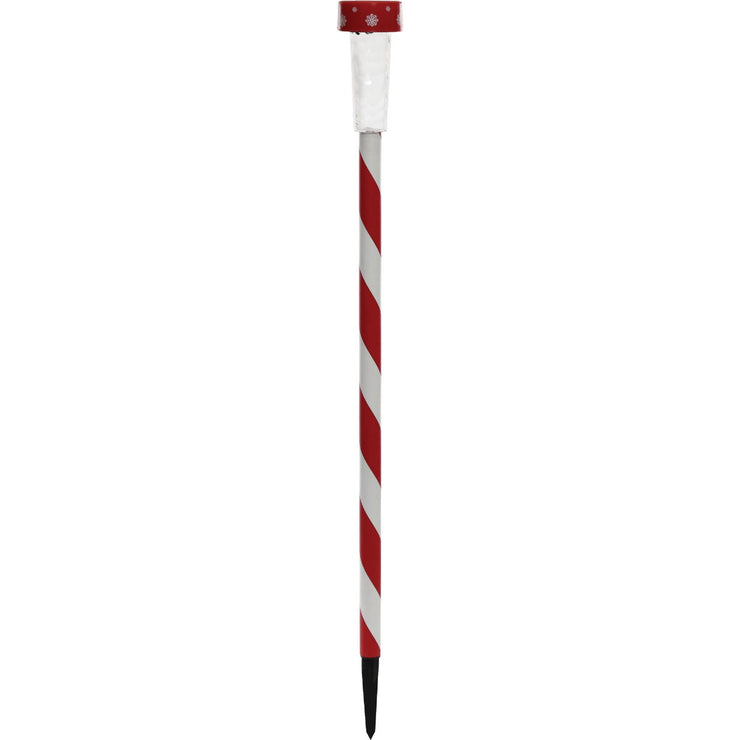 Solaris 27 In. LED Solar Striped Holiday Garden Stake