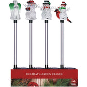 Alpine 33 In. LED Solar Winter Iconic Holiday Garden Stake