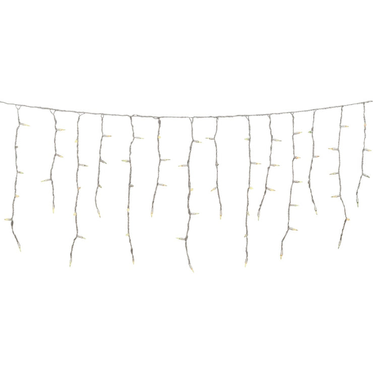 J Hofert Clear 150-Bulb Heavy-Duty Mini Incandescent Icicle Light Set with White Wire