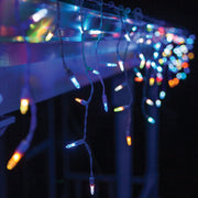 J Hofert Multi 150-Bulb Heavy-Duty Mini Incandescent Icicle Light Set with White Wire