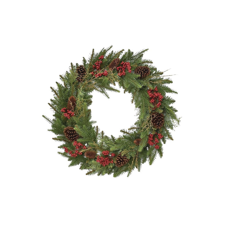 Mt. Whitney 30 In. 50-Bulb Warm White LED Prelit Wreath