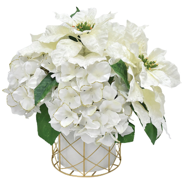 13 In. Winter White Poinsettia