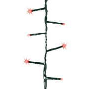Lumineo Red 500-Bulb LED Compact Light Set with Dark Green Wire