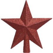 Decoris Christmas Red 7.5 In. Shatterproof Star Christmas Tree Topper