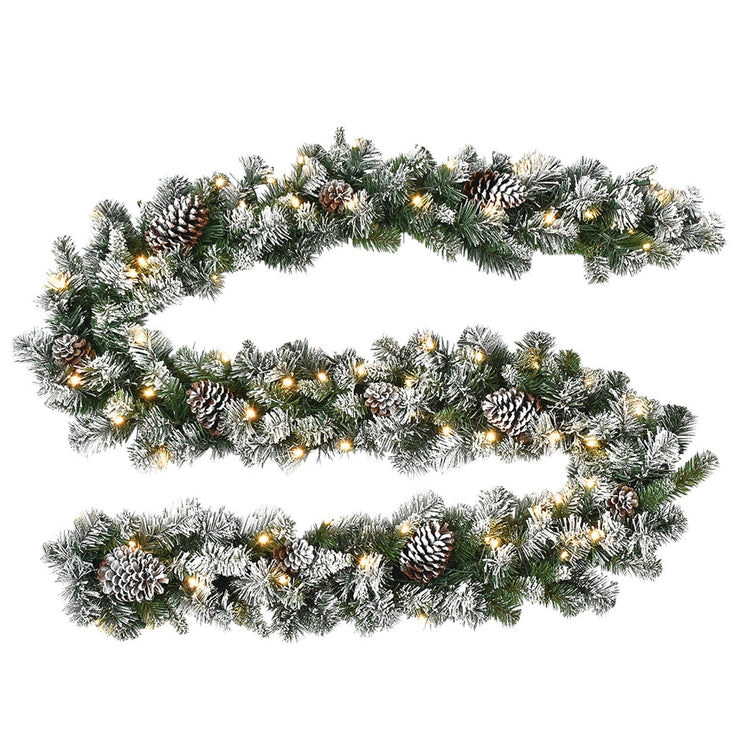Frosted Forest Morning 9 Ft. Prelit LED Garland