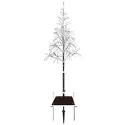 Alpine 53 In. Festive Silver 380-Bulb Warm White LED Prelit Artificial Christmas Tree