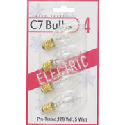 C7 Clear 120V Replacement Light Bulb (4-Pack)