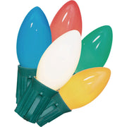 Ceramic Multi 25-Bulb C9 String Light Set with Green Wire