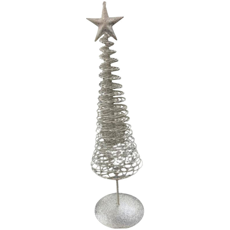 12 In. Silver Spiral Wire Christmas Tree – Hemlock Hardware