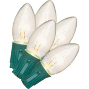 Clear 25-Bulb C9 String Light Set with Green Wire