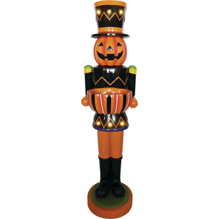 48 In. H. LED Lighted Magnesium Oxide Jack-O-Lantern Halloween Nutcracker