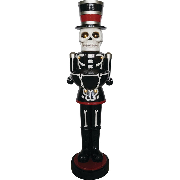 48 In. H. LED Lighted Magnesium Oxide Skeleton Halloween Nutcracker