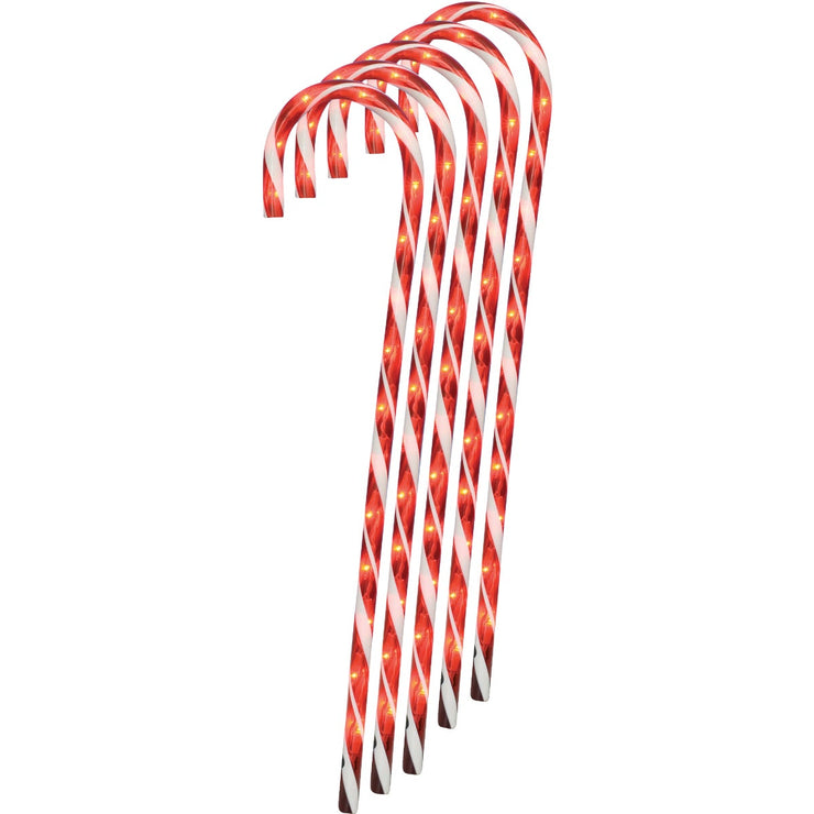 J Hofert 28 In. Incandescent Candy Cane Pathway Marker Light Set (10 per set)
