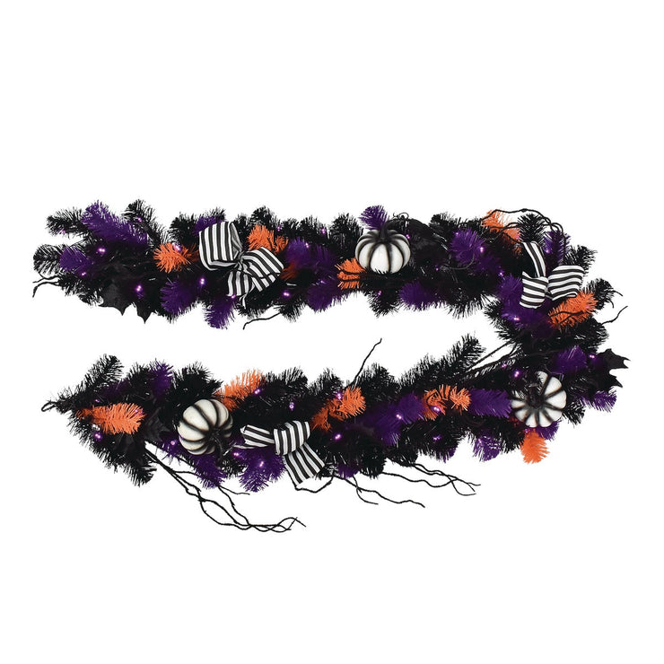 Tabitha Halloween 6 Ft. Prelit LED Pine Garland